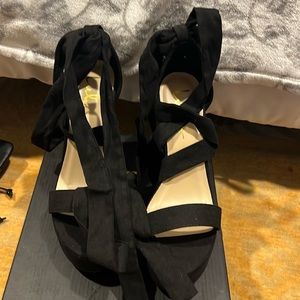 Black platform heels